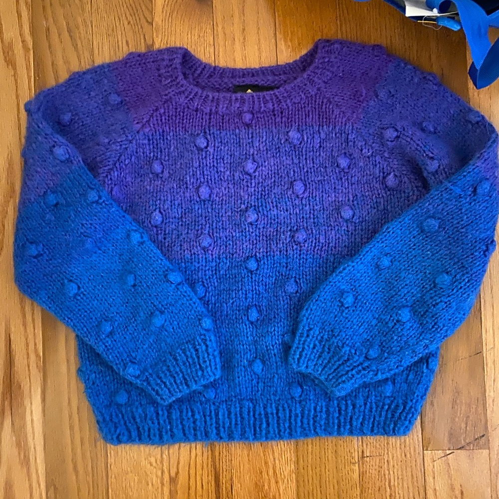 Awesome 80s ombré Liz Claiborne bobbly sweater